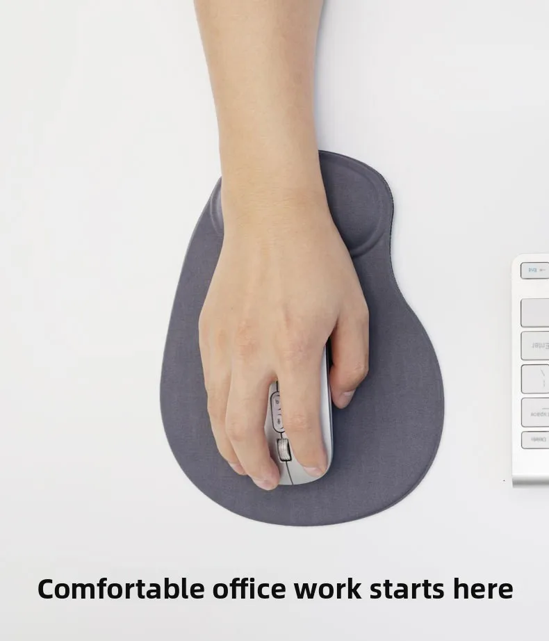 Selbstreinigende Leder-Handgelenkauflage Mauspad Ergonomische Schreibtischunterlage für Büro und Gaming 5 Farben Quadratische und Runde Optionen – Detail 7