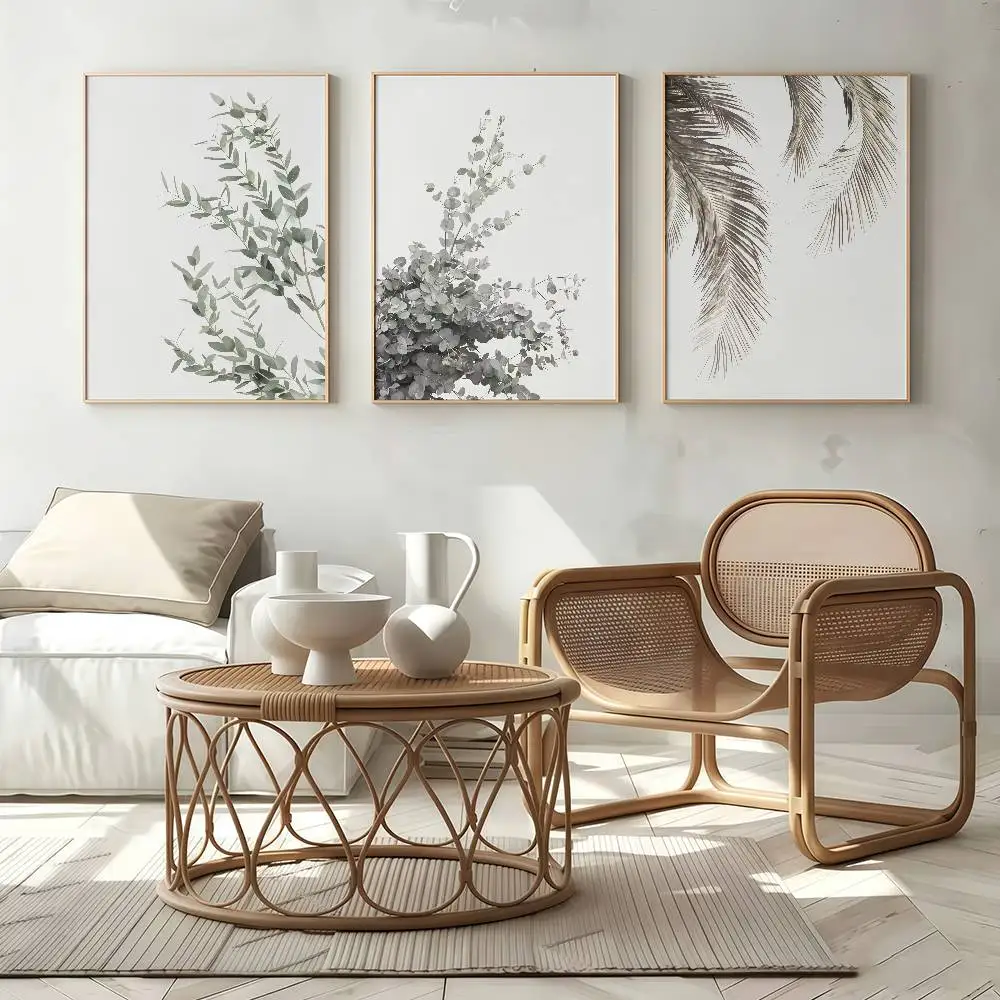 Minimalist Aesthetics Nordic Botanical Poster Stickers Classic Art Print Retro Wall Decor HD LivingRoomHome Poster Festival Gift