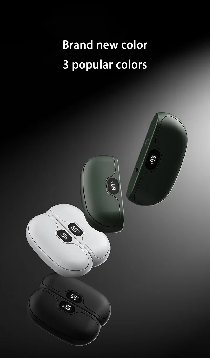 

USB Rechargeable Magnetic Hand Heater With Digital Temperature Display Portable And Detachable Heater EU Plug For Cold Weather