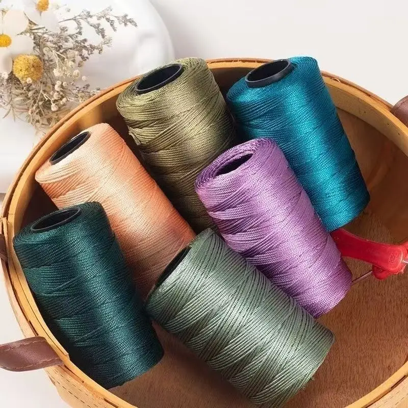 Upgraded Hollow Thread Bright Silk Thread, 100g 1mm Wide 230 Meters Light Body Ice Hook Wrap Hand-woven Wool Hat Crochet Yarn