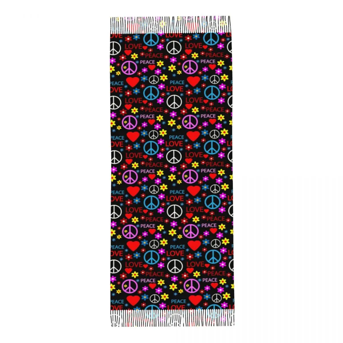 Peace Foral Love Pattern Scarf - Pashmina Wrap Large avis et prix