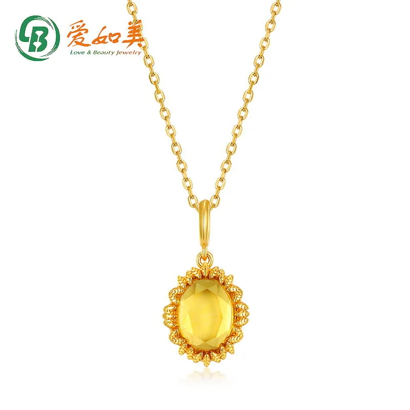 

Круглый кулон из синтетических желтых хрустальных листьев для женщин, ретро-лист, 18-каратное золото PT950, платиновая посеребренная 7-слойная золотая подвеска