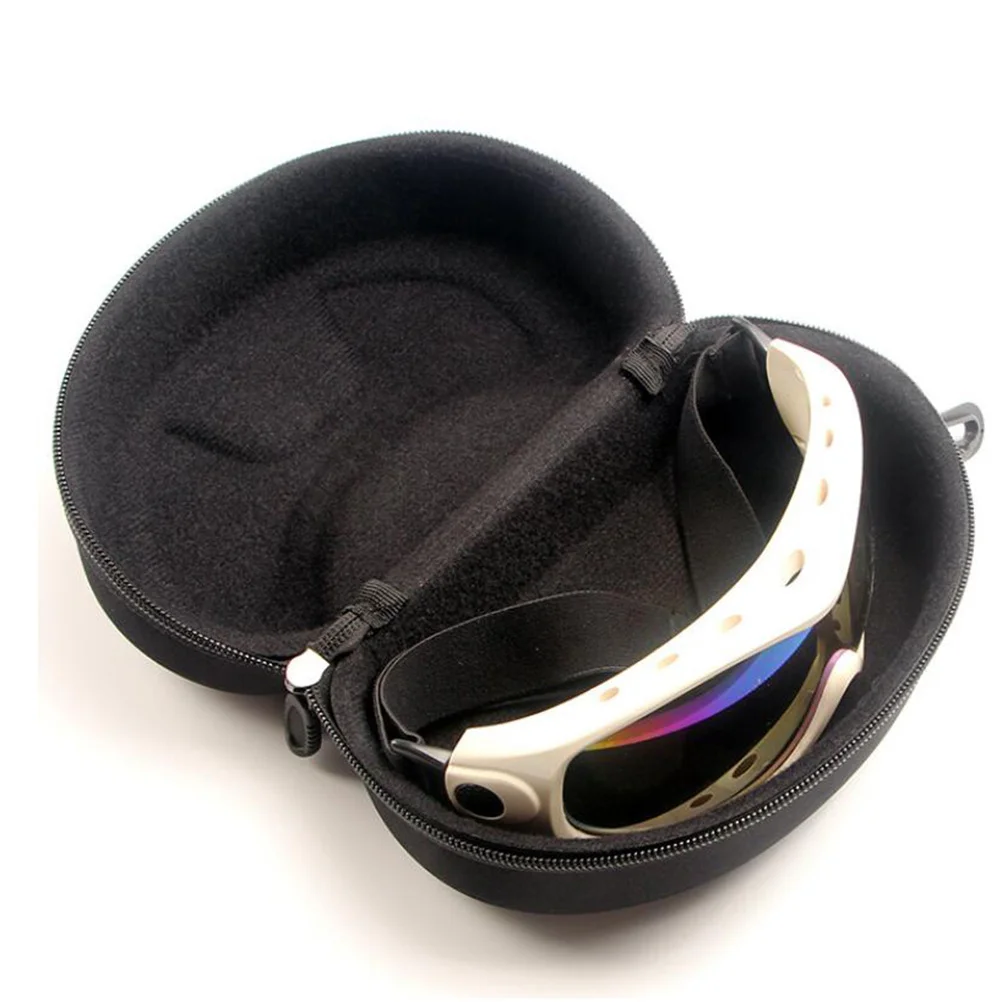 

Ski Goggles Box Heavy Duty Eva Protection Carrying Case Shockproof Waterproof Zip Closure Universal Fit for All Goggles Black