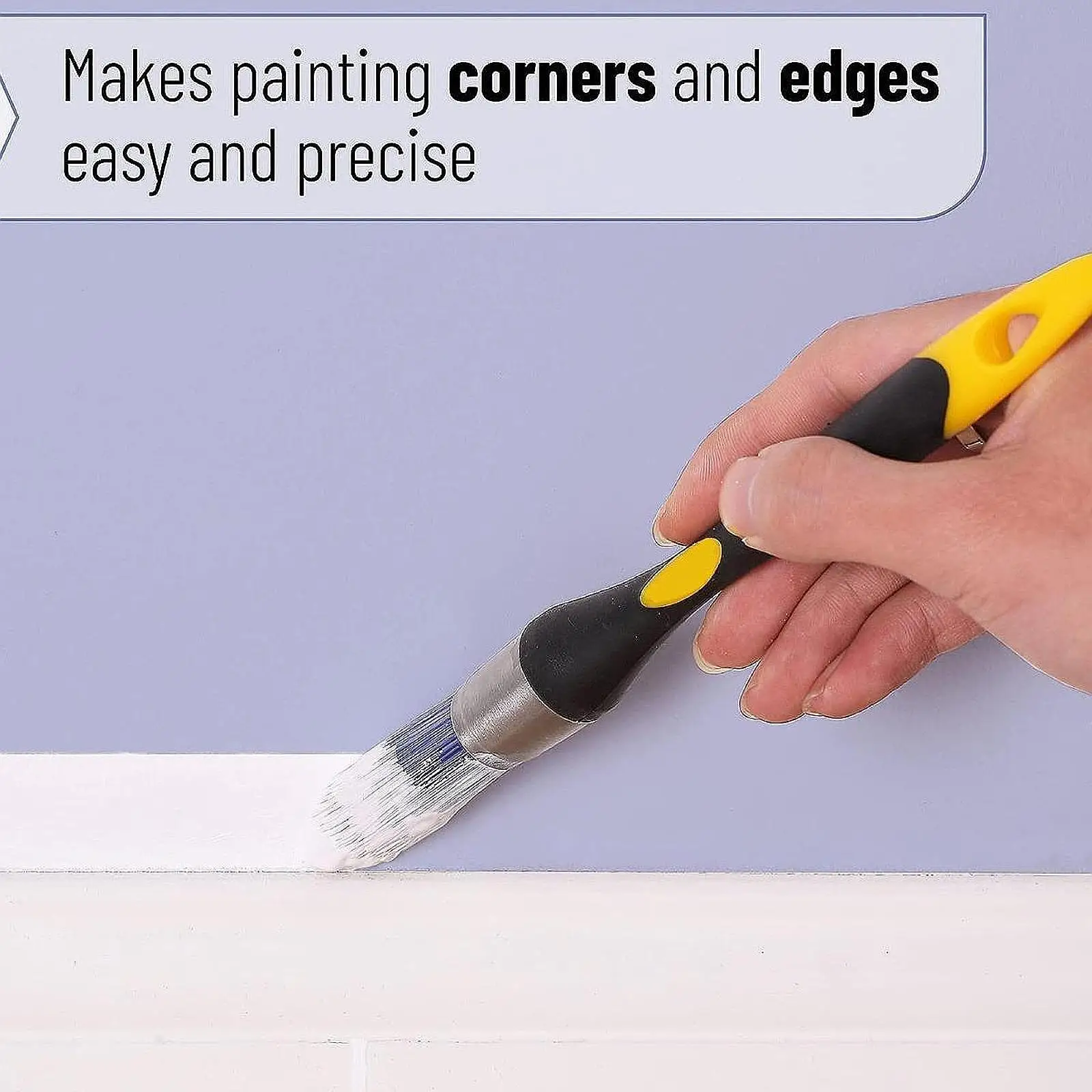 Professional Paint Tool for Wall Corners Trim Paint Brush Pointed Detail Conical Bristle with Sturdy Nonslip Grip
