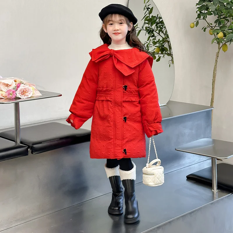 Girls Down Coat Overcoat Jacket Windbreak Outerwear 2024 Lasted Winter Autumn Sport Warm Christmas Gift Children's Clothing