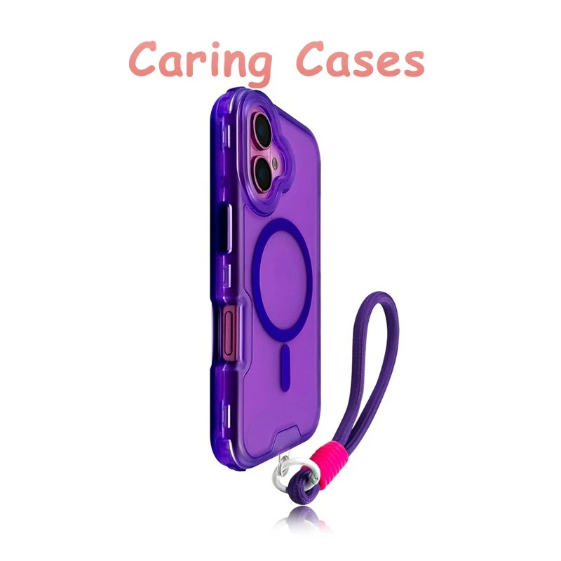 حافظة لهاتف آيفون 16 برو ماكس ذات ملمس مغناطيسي 3 في 1 غطاء عصري سميك ومتين متوافق مع هاتف آيفون 15 14 13 12 11