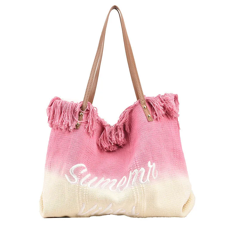

Women's Large Capacity Tote Bag, Fashionable Woolen Tassel Shoulder Bag, Handbag