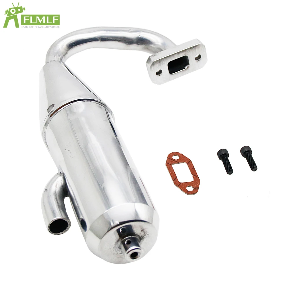 Alloy Aluminum Engine Exhaust Pipe Fit for 1/5 HPI FG Monster Hummer Truck ROFUN ROVAN Big Monster Rc Car Toys Games Parts