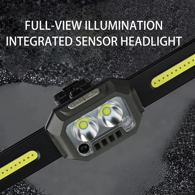 2023 New Strong Light 1000 Lumens COB 270 Wide Beam Silicone Lightweight Sport Headlamp For Running Hiking Camping Cycling