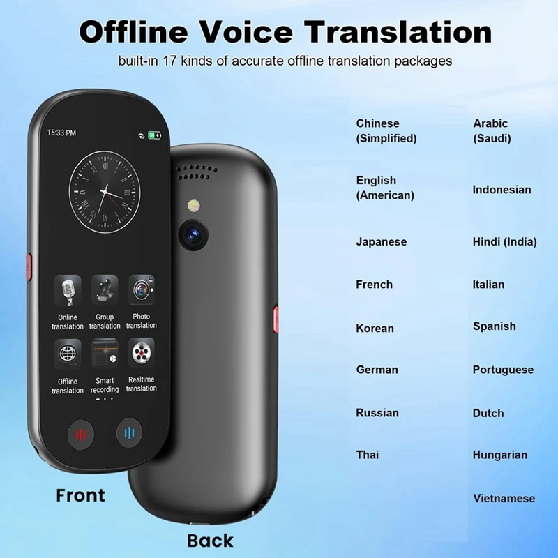 Language Translation Device Language Two-Way Translation, Portable Photo Offline Voice Translation, For Business Travel