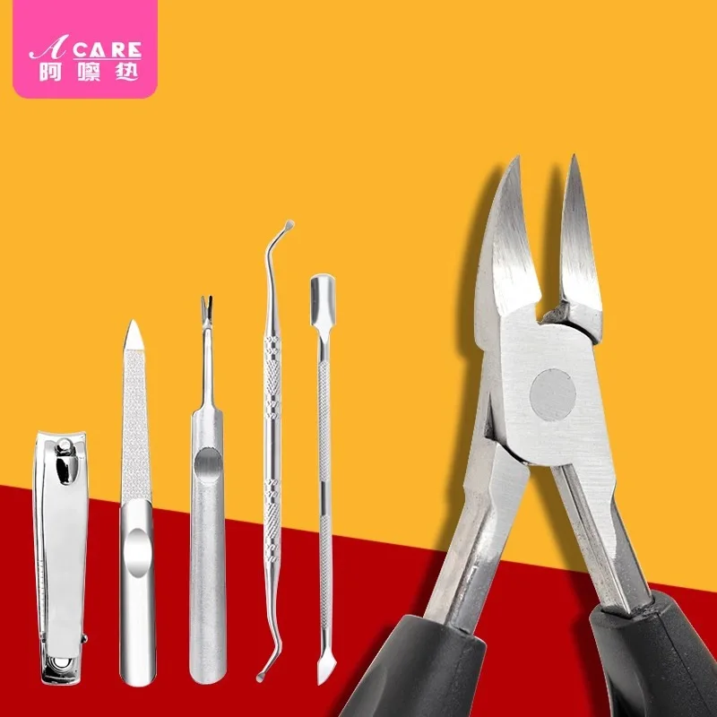 DX01/Eagle Nose Pliers/A1PQ0-Easy to Use Thick Hard Nail Scissors Nail Groove with Pointed Oblique Mouth Home Pedicure E