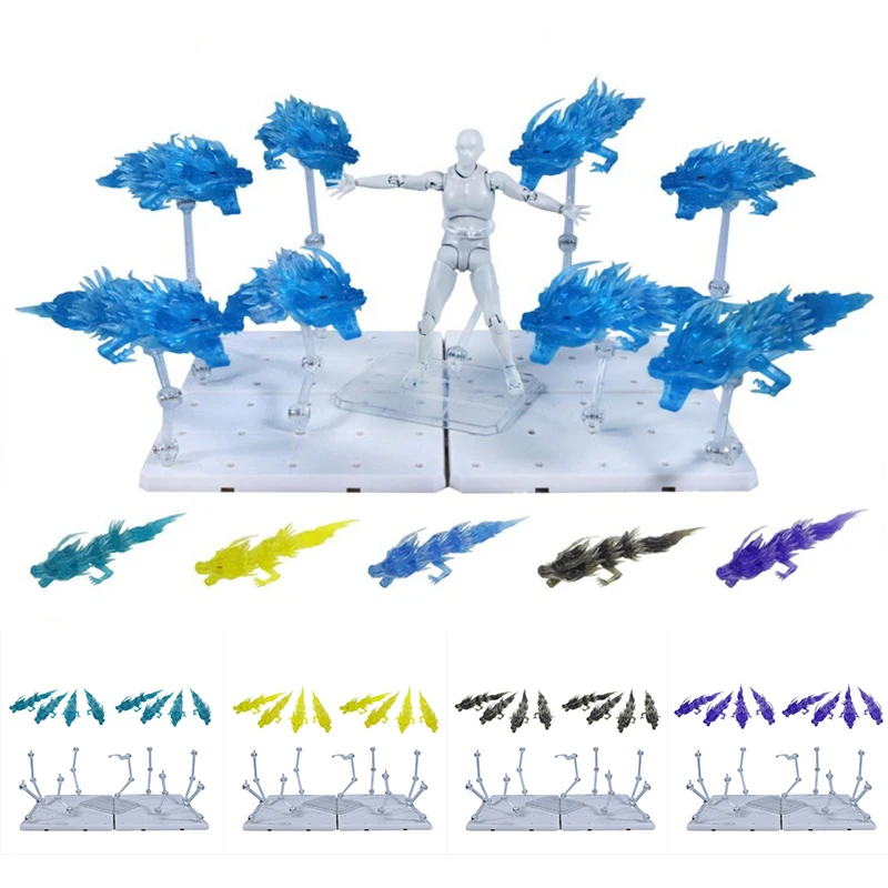 

Anime Flying Dragon Special Action Figure Eight Dragons Effect Model With Stand DIY Battle Scene Special Effects Toy Accessories