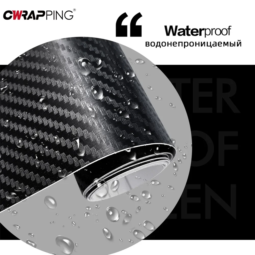 3D Carbon Fiber Vinyl Wrap Film Glossy Matte Black Car Wrap Foil Sticker Console Computer Laptop Skin  Self Adhesive Vinyl Wrap view 3