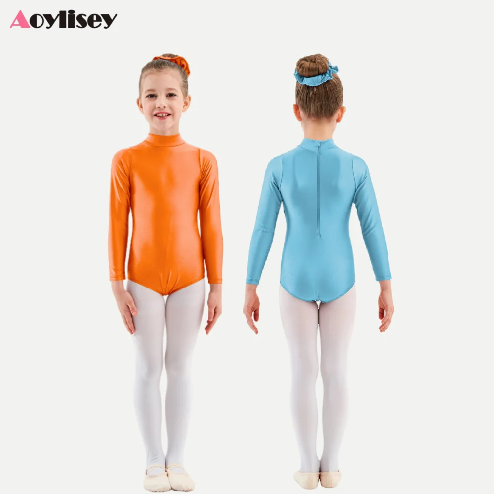 

Long Sleeve Ballet Leotard Toddler Gymnastics Bodysuit for Girls Halloween Stage Performance Costume Ballerina Outfits Dancewear
