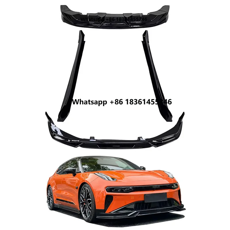 For ZEEKR 001 2024 Upgrade BSKT Style ABS Material Auto Parts Front Lip Rear Diffuser Spoiler Runde Latest Design Body Kit