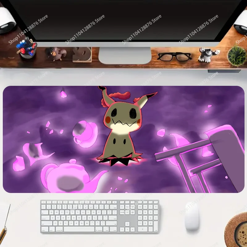 Alfombrilla de ratón antideslizante de anime m-mimikyu, adecuada para ordenadores de oficina, portátiles, juegos de deportes electrónicos, alfombrillas de escritorio, teclado XXL, 1 ud.