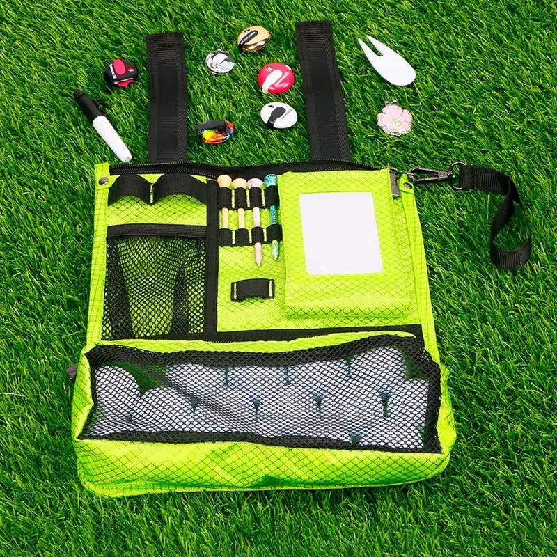 Golf Pouch Bag Zippered Valuables Bag Multifunctional Valuables Holder Golf Bag Organizer Multi-Pocket Golf Pocket Storage Bag