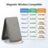Premium PU Leather Magnetic Phone Card Holder, RFID Anti-Skimming Wallet Compatible with Magnetic Wireless Charging Smartphones, 6 Premium PU Leather Magnetic Phone Card Holder, RFID Anti-Skimming Wallet Compatible with Magnetic Wireless Charging Smartphones, 6