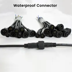 1/5/10/20 Pairs Waterproof Led Connector 20AWG Black Cable Male to Female IP68 2Pin 3Pin 4Pin For Led Strip Lights