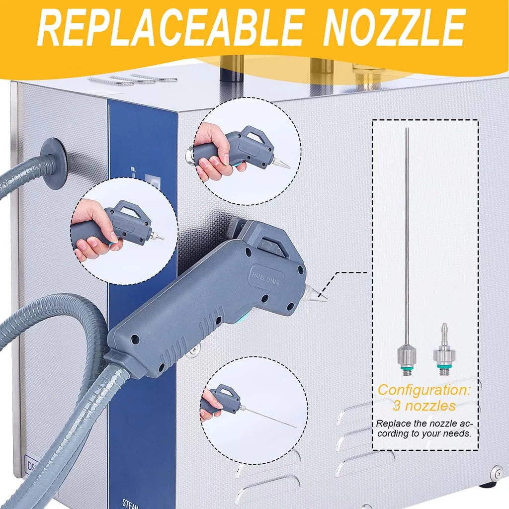 DS300-4B Jewelry Cleaning Tools 3L Handheld Steam Cleaning Machine Digital Cleaner Machine