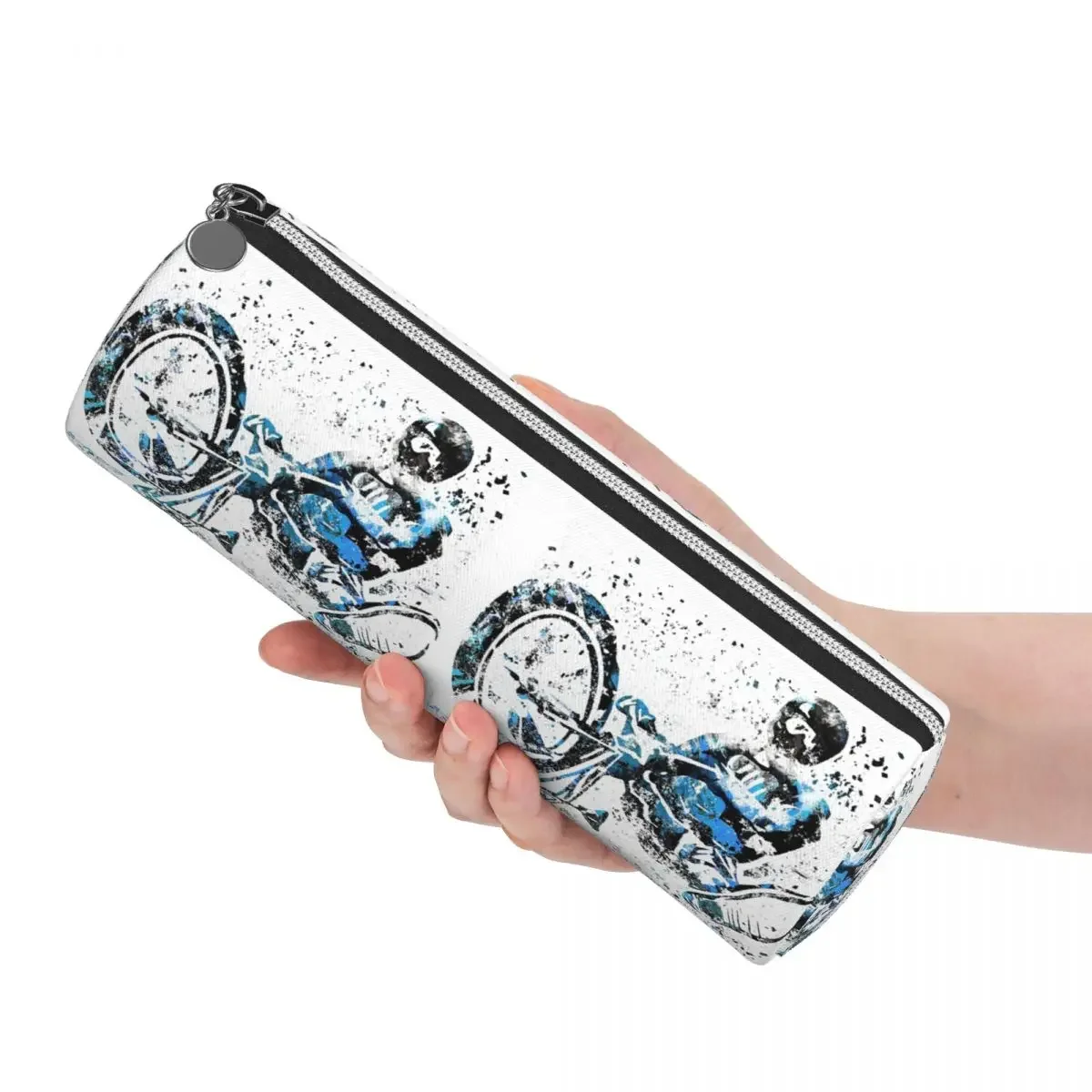 BMX Rider BMX Bike Pencil Cases Pen Holder Cylinder Pen Box Pencil Bag for Boys Girls School
