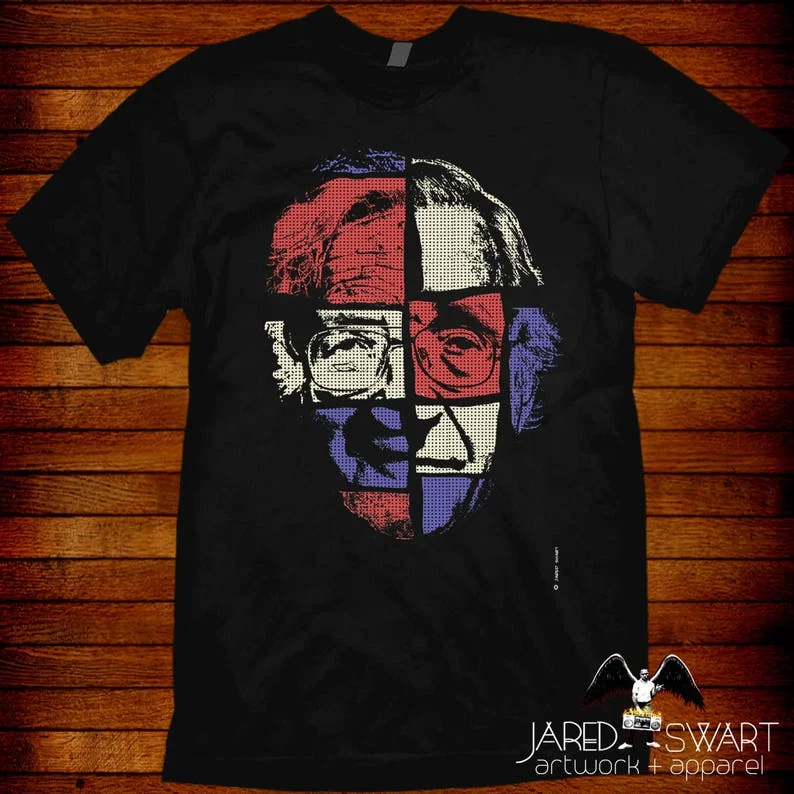 Noam Chomsky Designer T-shirt Artwork Of Jared Swart Pop Art Series S M L Xl 2xl 3xl 4xl 5xl Also In Ladies Fit S-2xl