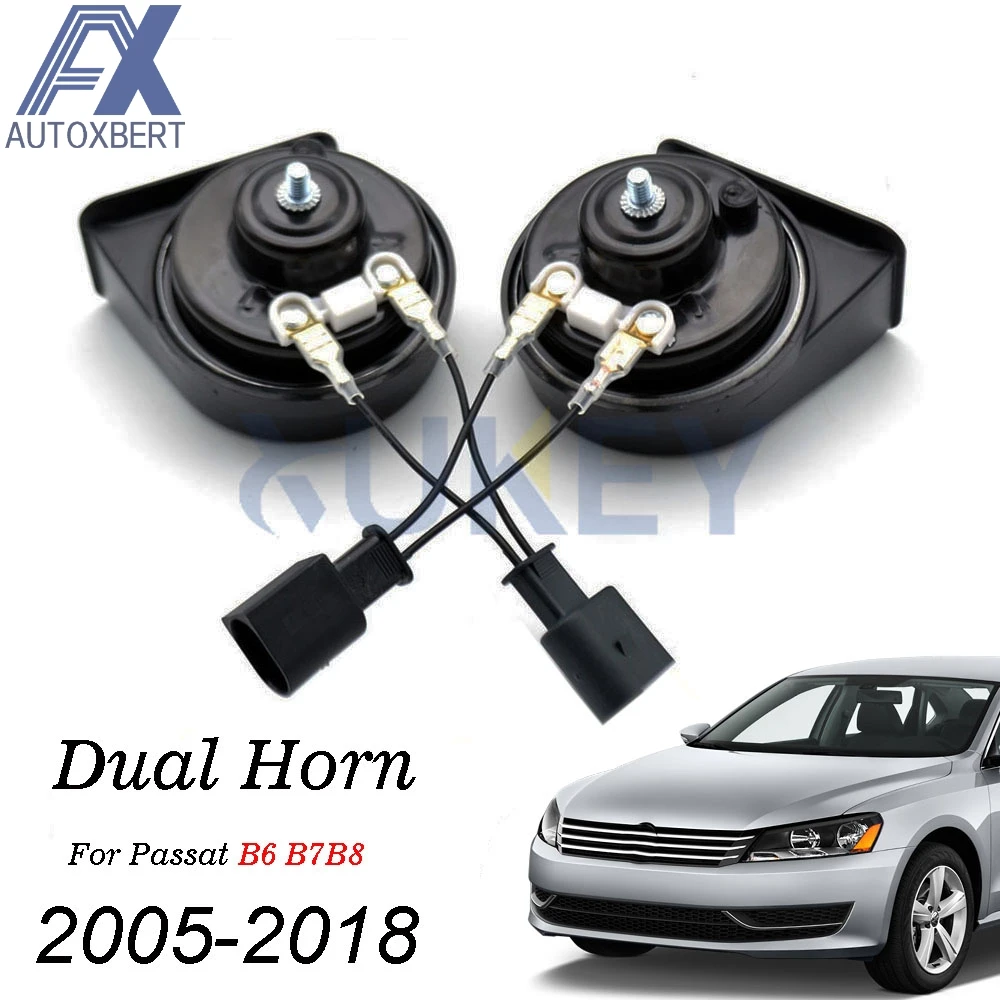 Auto Snail Horn 110db-125db Waterproof High Low Pitch For VW Passat B6 B7 B8 2020 2019 2018 2017 2016 2015 2014