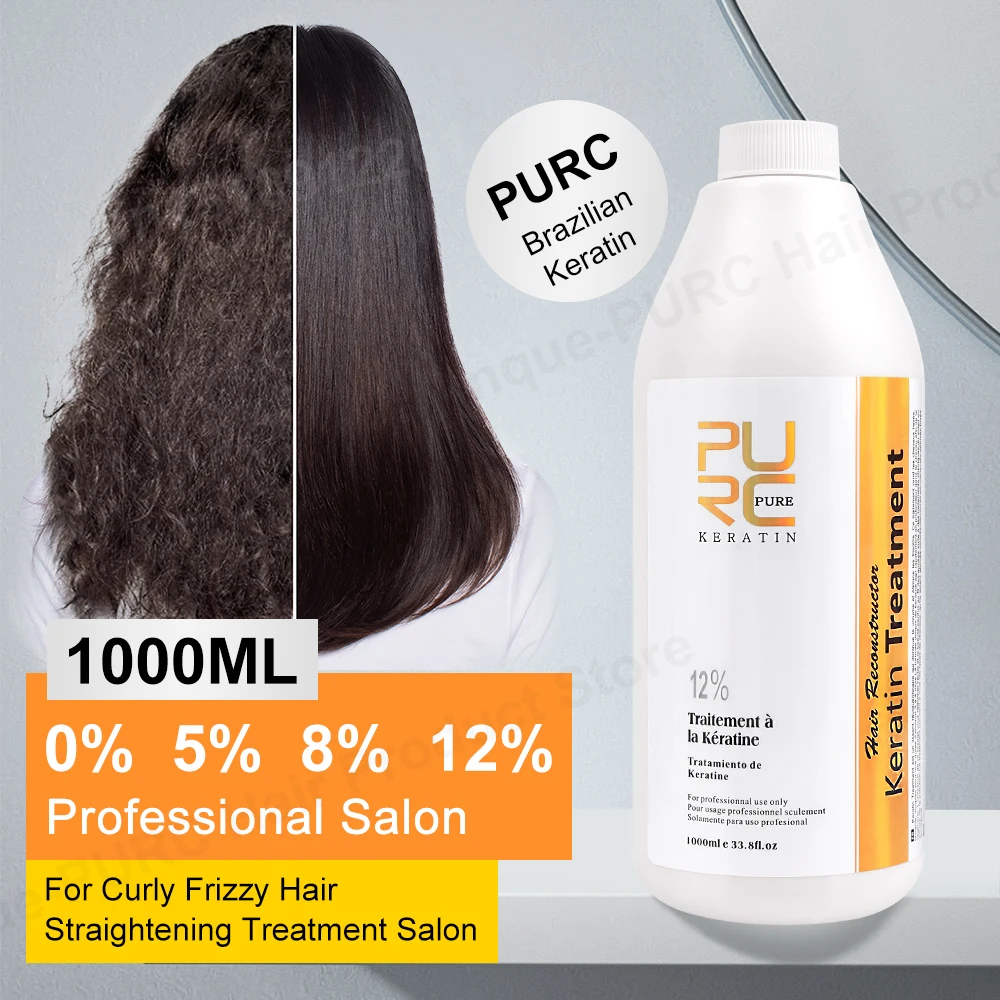 1000ml Brazilian Keratin Hair Straightening Shampoo For Curly Frizzy Smooth Treatment Wholesale Keratin Hair Care Products PURC