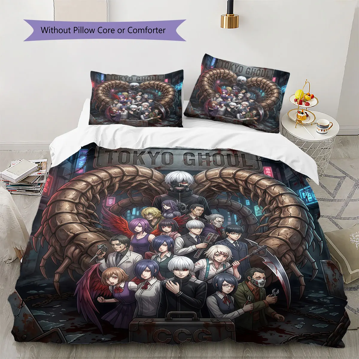 Tokyo Ghoul Comfor Duvet Cover Kid's Bedding Set,Extra Large Size Holiday Gift Various Sizes Available -HE249