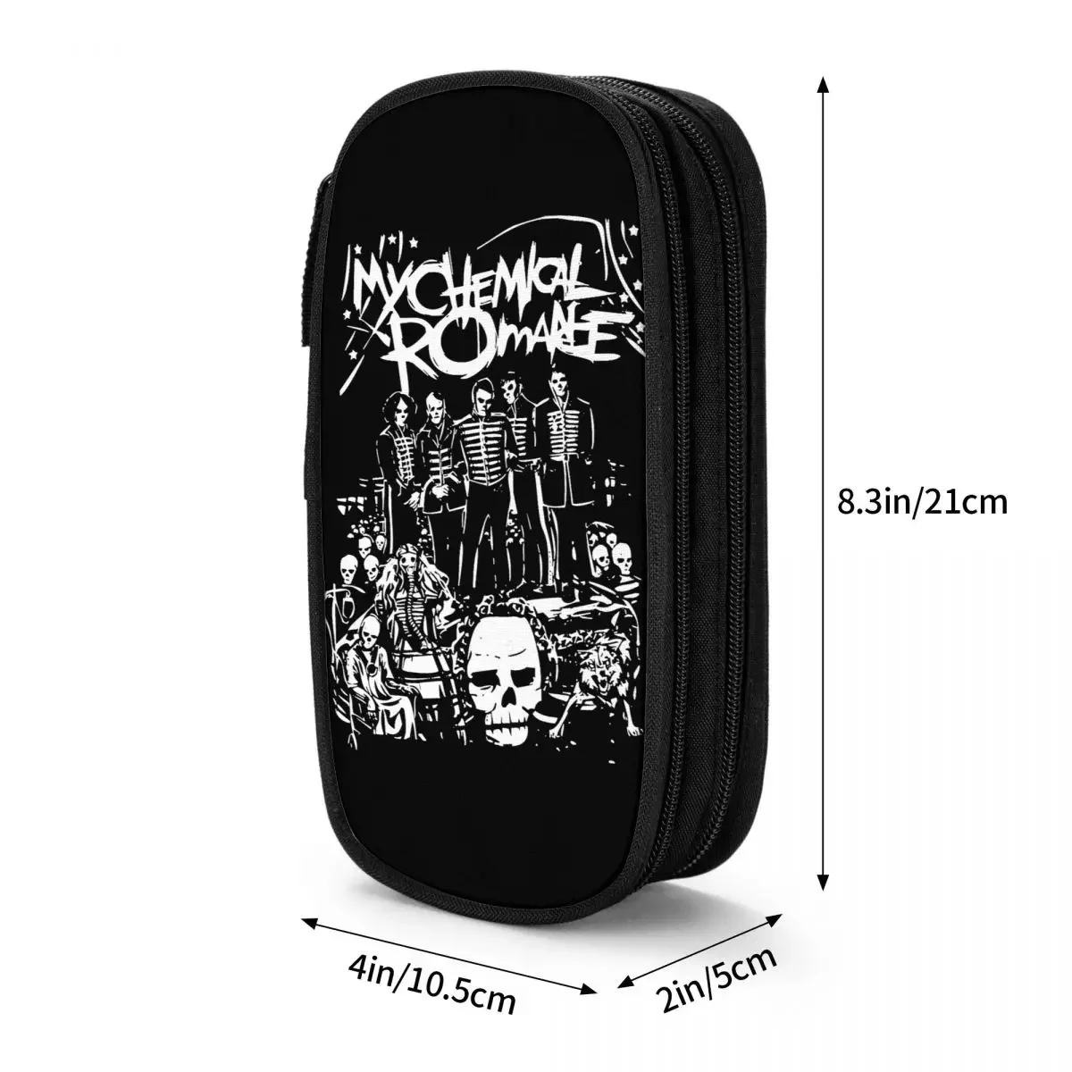 Mcr Band Punk Rock Pencil Cases My Chemical Romance Pen Box Pencil Bags Kids Large Storage School Supplies Gifts Pencil Pouch image 6