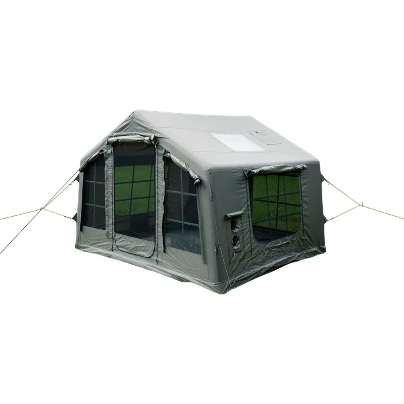 Outdoor inflatable tent 5-8 people camping thickened windproof portable camping quick-opening tent