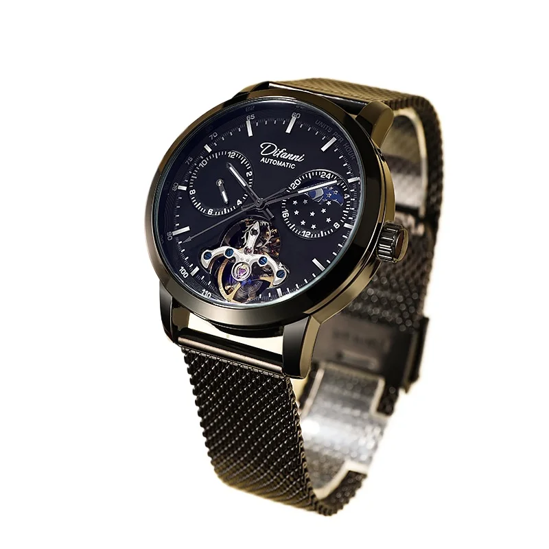 2025 New Deluxe Men's Watch Mechanical Watch Fully Automatic Hollow Fashion Trend Waterproof Student Business Quartz Watch Gift