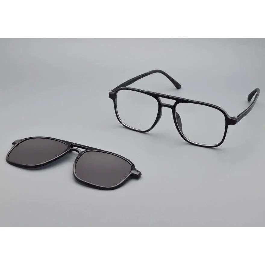 Transparent Glasses Men Magnet Sunglasses Clip Mirrored Magnetic Clip On Glasses Prescription Myopia Spectacle Frames For Women