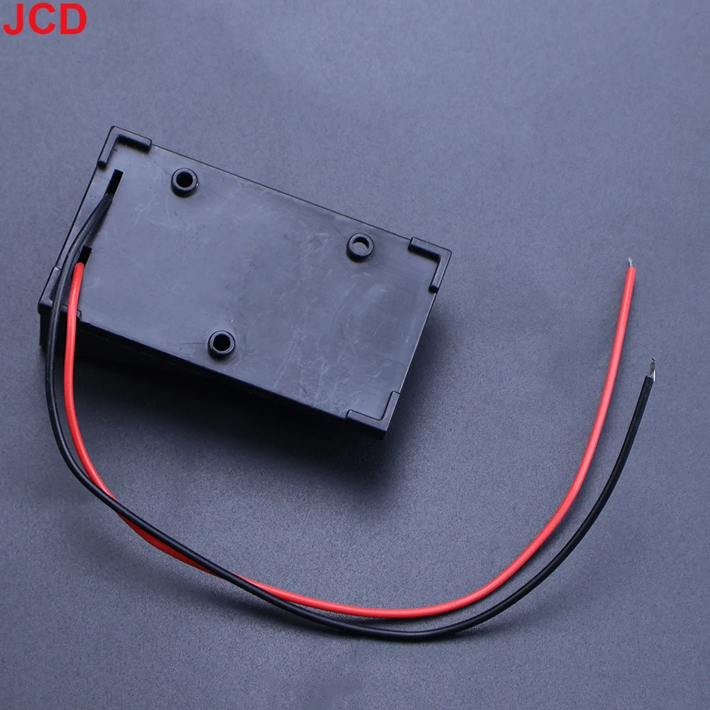 JCD 9V Battery Holder 9V Battery Box With Cover And ON/OFF Switch With Cable And DC Head 9V DIY Battery Case