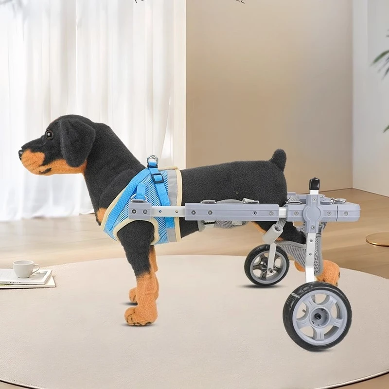 

‌Four-Wheel Dog Wheelchair with Adjustable Leg Support, Mobility Aid for Disabled Senior Dogs, Rear Walker, Rehabilitation Cart