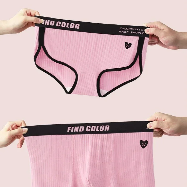 MAIMENG Couple underwear made of cotton comfortable hip hugging breathable trendy caring women\'s triangle pants men\'s underwear