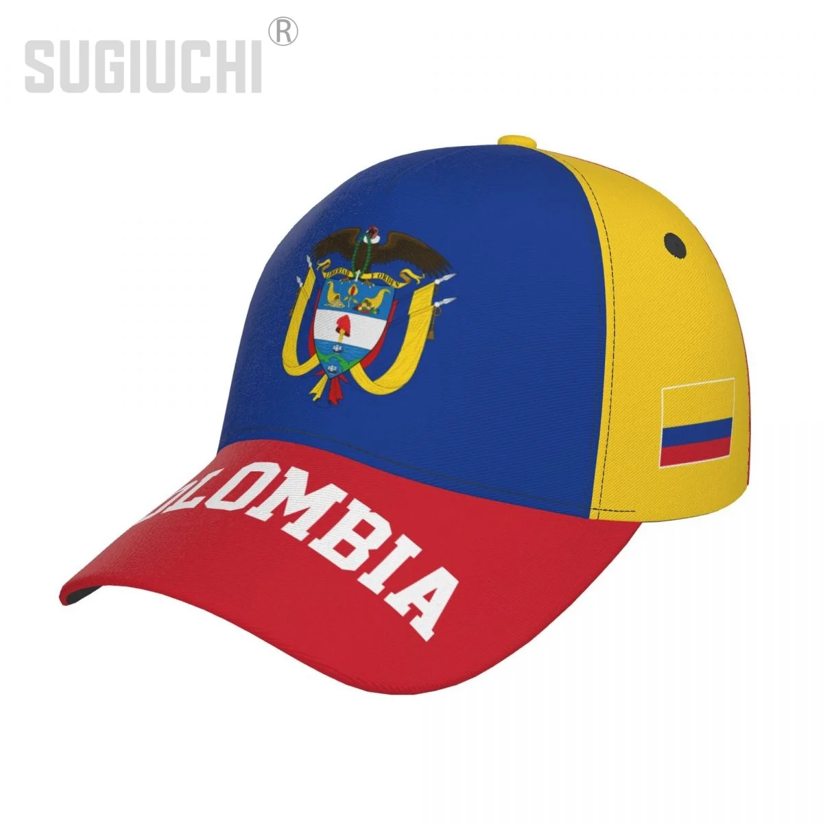 Unisex Colombia Flag Colombian Adult Baseball Cap Patriotic Hat for Baseball Soccer Fans Men Women