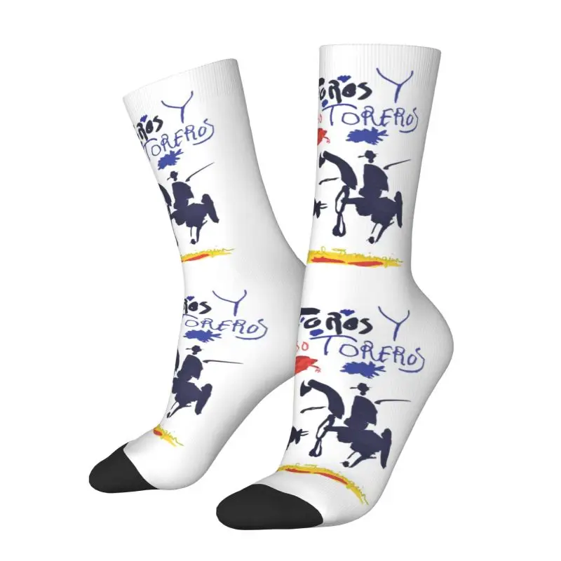 Calcetines personalizados Toros Y Toreros para hombres y mujeres, calcetines unisex con estampado 3D Kawaii, calcetines de vestir para toros y toreros de Pablo Picasso