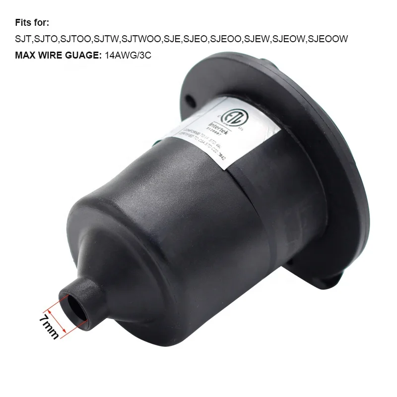 15 Amp 125 Volts Entrada de Alimentação Preto 3 Fios Nema 5-15 Lâmina Reta Flangeada RV Shore Tomada de Alimentação Receptáculo