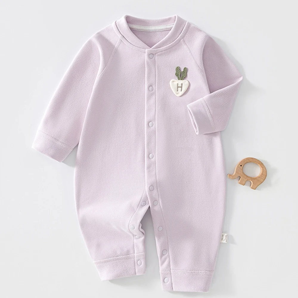 Baby Boy Rompers Autumn Winter Warm Solid Color Infant Clothing Soft Newborn Baby Girl Jumpsuit Hot Selling