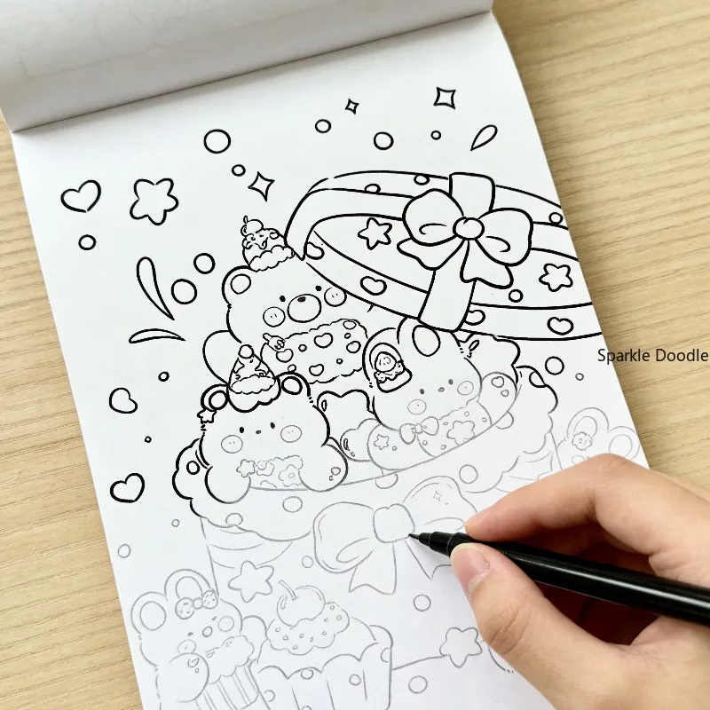 Un divertido libro de arte de graffiti para copiar y colorear que alivia el estrés, con 16 patrones divertidos diferentes, adecuado para la creación artística