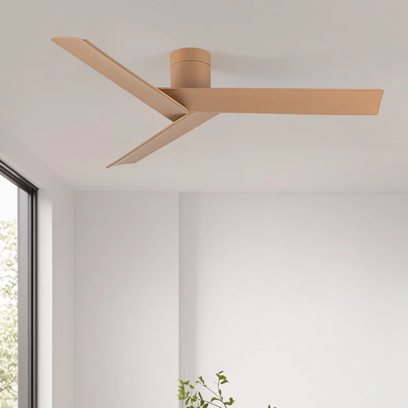 Minimalist wind ultra-thin ceiling fan, three-leaf silent fan, simple household bedroom, living room fan, dining room fan