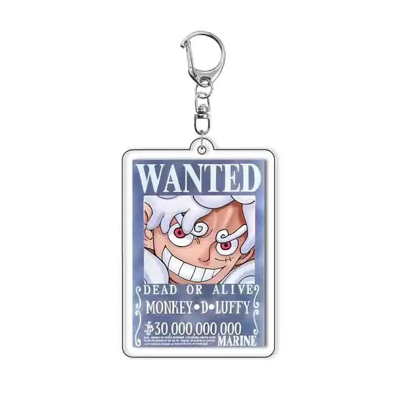 One Piece Monkey Luffy Roronoa Zoro Anime Acrylic Keychain Pendant Accessories Jewelry Cartoon Bag Charms Key Ring Friends Gift