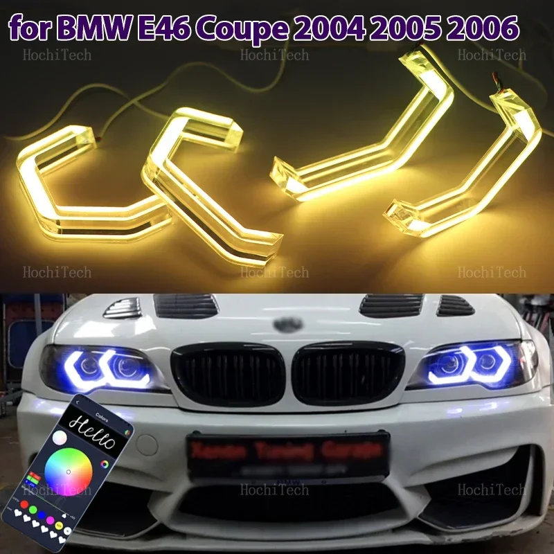 

Multi Colors RGB Ring M4 style Light LED Angel Eyes Kit with APP control For BMW E46 Coupe Cabrio Convertible facelift 2004-2006