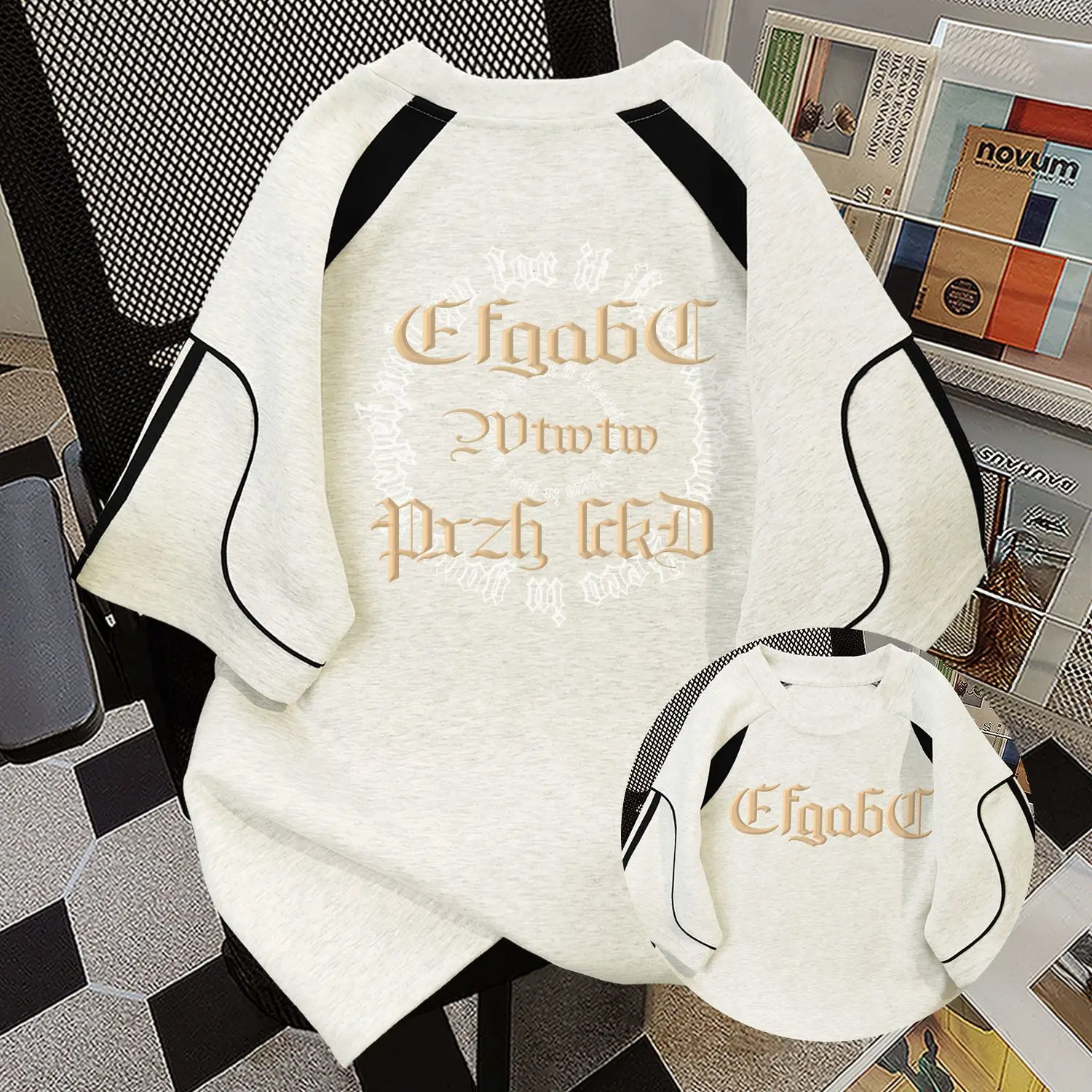 

Мужская футболка большого размера (до 300 фунтов) с модным принтом, коротким рукавом, летняя, в стиле колор-блок, из чистого хлопка, повседневная