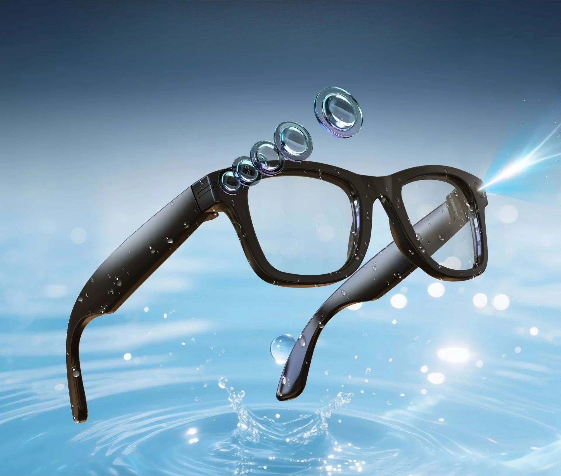 

800W Pixel HD Photography AI Glasses for Video Recording, Music Calls, WIFI Translation