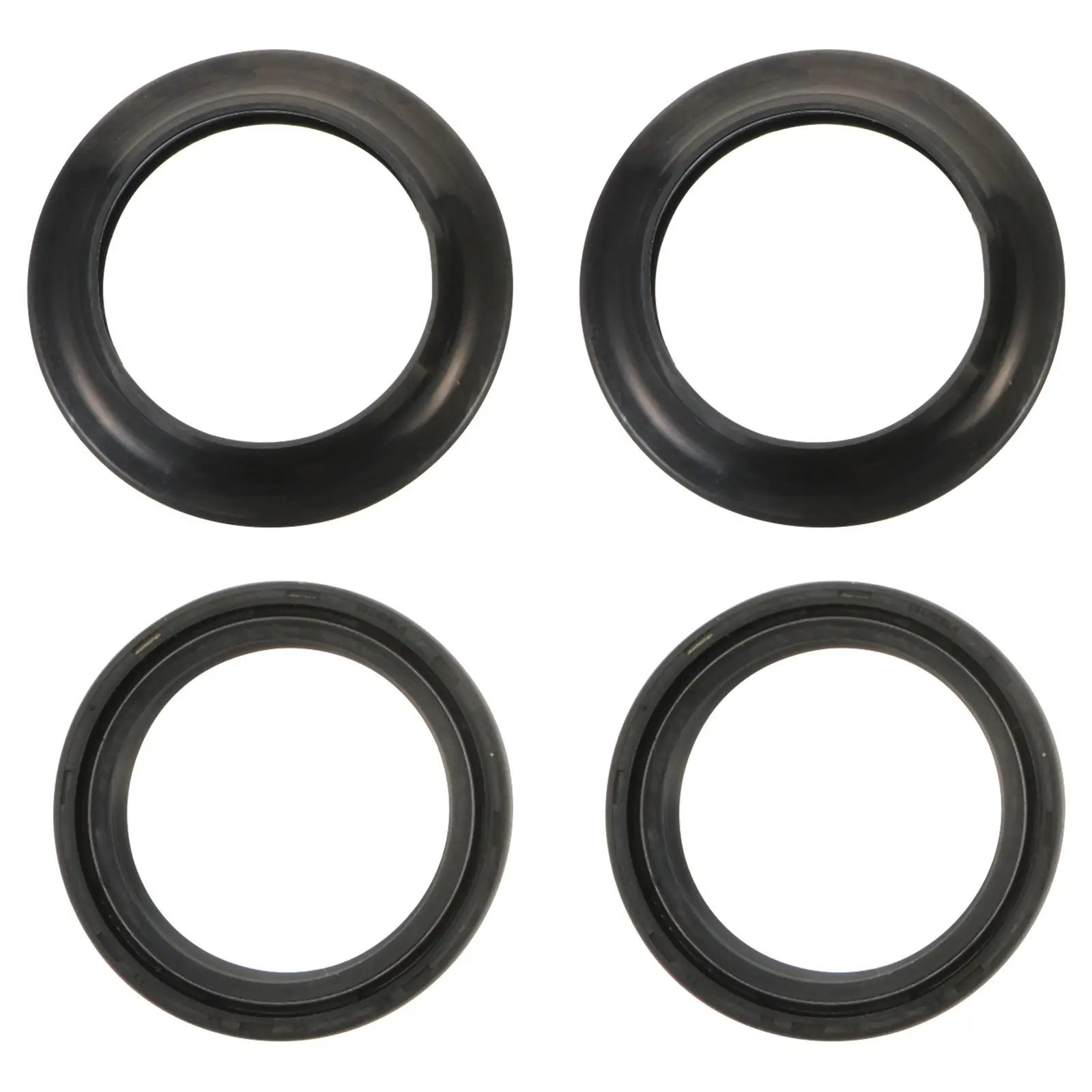 

4Pcs Rubber Fork Oil Seal Kit Dust Cover High Quality Compatible Most Motorbike Lightweight Portable Prevent Oil Leak Easy to