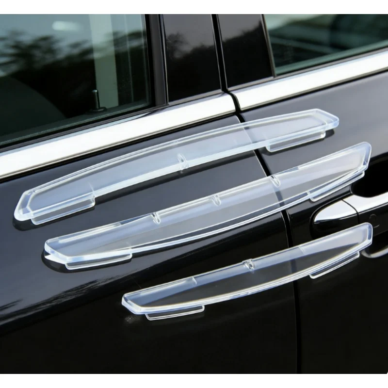 4Pcs Embedded Invisible Car Door Anti-collision Strip Scratch Resistant Double-sided Paste Exterior Decor Protector