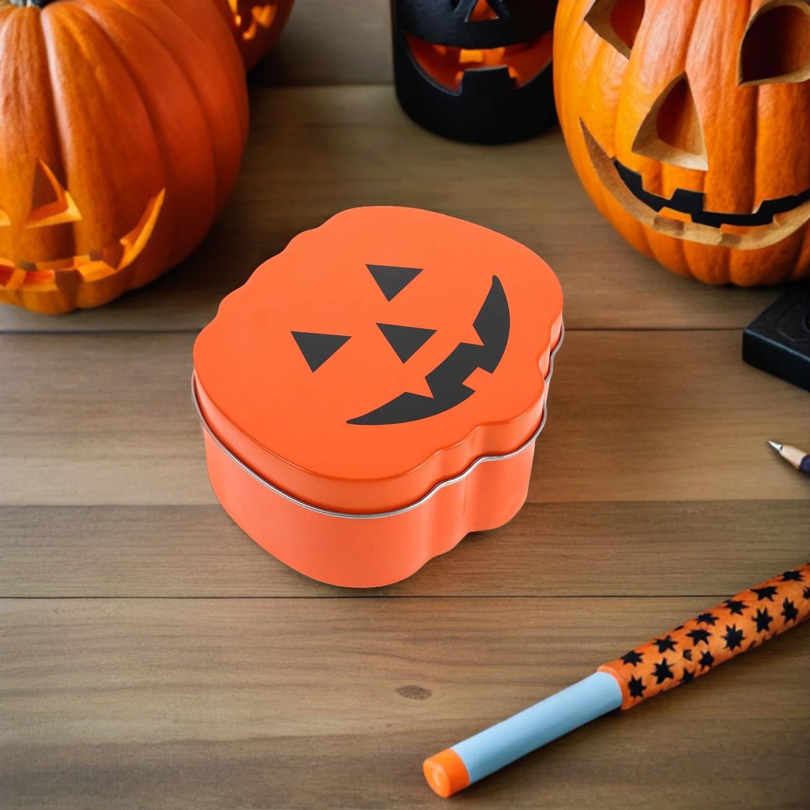 

4 Pcs Box Loose Tea Jar Coffee Tins Bakery Boxes Tinplate Halloween Candy Favor Case Holder Empty