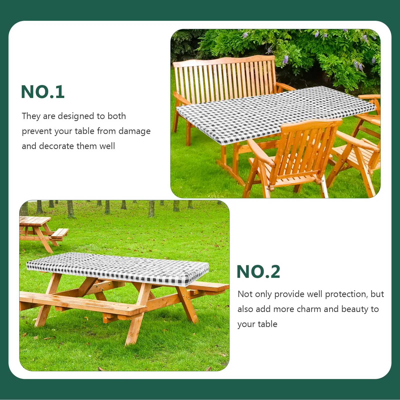 

Waterproof Picnic Table Cloth Cover Elastic Fitted Outdoor Camping Tablecloth Decorative Protective Camping Accessories